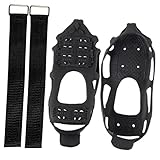 Yardenfun 24 Zähne Eisklauen Für Stiefel rutschfeste Schuhüberzüge Aus TEP Für Sicheres Gehen Auf EIS Und Schnee Ideal Zum Wandern Klettern Und Angeln Im Winter 1 Set