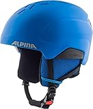 Alpina PIZI - Sicherer, Bruchfester & Individuell Anpassbarer Skihelm Mit Abnehmbaren Ohrenpolstern Für Kinder, Blue matt, 46-51 cm