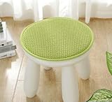 Runde Stuhlkissen, einfarbig, dick, rutschfest, für Studenten, Stuhl nicht im Lieferumfang enthalten, weiches Grün, rund, 35 cm