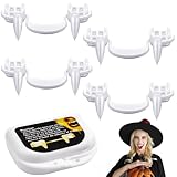 Vibbang 4 Stück einziehbare Halloween Vampirzähne Reißzähne, Wiederverwendbare Horror Realistische Reißzähne aus Silikon Für Kinder Erwachsene Für Karneval Vampir Werwolf Zombie Cosplay Maskerade