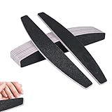 Kafeiya 10 Stck Professionelle Nagelfeile, 100/180 Grit, Nagelfeilen fr Gelngel, Doppelseitige Feilen, Waschbar, fr Nagelstudios DIY Nail Art Zuhause (Schwarz)