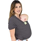 Tragetuch Baby Neugeboren - Alles in 1 Dehnbaren Babytragetuch - Babytrage Neugeborene ab Geburt - Baby Tragetuch Neugeborene, Kleinkinder - Babytrage ab Geburt - Babytragetücher (Mystisch Grau)