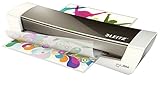 Leitz A4 Laminiergerät, Für 80 bis 125 mic Laminierfolien, inkl. Laminierhüllen Starterkit, Ideal für den Einsatz im Home Office, kleinen Büros & Schule, Grau, iLAM, 73680089
