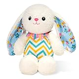 MeYuxg Weiß Hase Kuscheltier, 30cm Plüschkaninchen mit Langen Ohren, Plüschtier mit Schlappohren, Niedliche Stofftier Hase zum Kuscheln und Spielen, Kuscheltier für Mädchen und Jungen