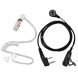 Tewwyler 2-polig PTT MIC Headset Covert Akustikrohr In-Ear-Ohrhoerer Fuer UV-5R -888S CB Radio Zubehoer