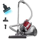Akitas 800W Leistungsstarker beutelloser Zylinderstaubsaugerstaubsauger,Düsenkopf Hartbodenteppich Turbo PetHair Tool