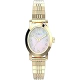Timex Cavatina Damen-Armbanduhr – TPearl Zifferblatt goldfarbenes Gehäuse, gold, Klassisch