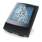 Fahrradcomputer kabellos - Fahrradtacho - Radcomputer - Tachometer - 13 Funktionen - Temperaturanzeige in °C - Hintergrundbeleuchtung