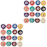 Happyyami 2 Sätze Kleiner -billardball Billard Mini Billiard Aufblasbare Poolrutsche Schwimmbadbälle Poolball Billardkugel Für Das Training Snookerbälle Phenolharz 16 Stück * 2
