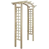 Gecheer Gartenbogen Rosenbogen Holz Pergola Rankgitter Spalier Torbogen Garten Rankhilfe 150 x 60 x 210 cm (B x T x H) für Rankpflanzen Kiefernholz, grün imprägniert Verrottungsbeständig