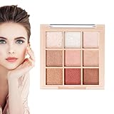 Makeup Lidschatten Palette | 9 Farben Lidschatten | Hochpigmentierter Schimmer Glitter Matte Schimmer Luxus Langlebig Make-up für Bar Party täglichen Gebrauch