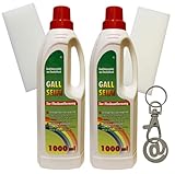 ILODA® 2x 1Liter Gallseife zur Fleckentfernung von Fett, Obst, Wein, Blut, Ei und Tinte. Seife gegen Flecken + 2x ILODA Schmutzradierer + 1x ILODA Einkaufswagenchip