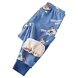 Generisch Kinder Thermohose Gefütterte Hose Winterhose Kuschel Jogginghose Thermo Leggings Elastische Taille Sporthose Warme Hosen für Jungen und Mädchen 1-13 Jahre Alt