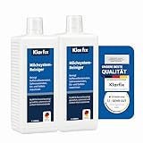 Klarfix Milchsystem-Reiniger | Entfernt Milchfett, Milcheiweiß & Milchrückstände | Für Kaffeevollautomaten, Milchaufschäumer & Eismaschinen | Für alle Marken (2x 1.000ml)