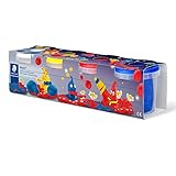 STAEDTLER Spielknete Noris, Basisfarben, besonders weich und einfach zu kneten, klebt nicht, Spielknete mit 4 Töpfchen, 8134 01