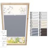 Estika Dachfenster Wabenplissee mit Bohren nach maß - 6 Stofffarben, 3 Profilfarben, Breite, 30-129 cm, Höhe 50-149 cm - Dachfenster Rollo, Fensterrollo innen, Fenster plissee