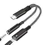 Generisch Audiokabel-Splitter, Kopfhörer-Adapter auf USB C | 3,5-mm-Audio-Splitter-Kabel-Splitter - Kopfhörer-Splitter, Kopfhörer-Anschluss, Audio-Splitter für die meisten Geräte, Kopfhörer
