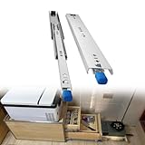 Generisch 1 Paar Sperrfunktion Schienen Teleskopauszug Belastbar Bis 250Kg Vollauszug-Kugellager Schienen Für Schwere Kisten(12''/300mm)