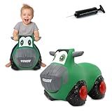 JAMARA 460598 Fendt Hüpftraktor HoppyDoo - Spielzeug für Kinder, Hüpfspielzeug Baby Indoor/Outdoor, Geschenk für Kids, Gartenspielzeug, Bouncy, Pflegeleicht, BPA frei, mit Pumpe