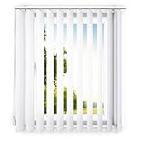 time4blinds - Lamellenvorhang - Vertikaljalousie - Lamellen für Büroarbeitsplätze und für Haus und Wohnung - Vorhang Flächenvorhang Schiebevorhang - 130x190 cm - Klassisch weiß