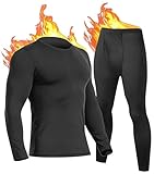 UNIQUEBELLA Funktionsunterwäsche Herren Set Atmungsaktiv Skiunterwäsche Männer Winter Thermowäsche für Joggen,Radfahren,Fußball,Skifahren,Motorrad Warme