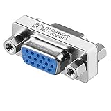 BestPlug D-SUB Adapter Verbindungsstück, S-VGA Buchse Kupplung weiblich auf S-VGA Buchse Kupplung weiblich, HD, Metallausführung