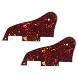 Toddmomy 2 Stück Selbstklebende Schlagbretter für Akustik Folk Gitarren aus Rotem Schildpatt Kratzschutz mit Klangoptimierender Vibrationsdämpfung Gitarrenzubehör für Langlebigen Schutz