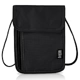 JIEYAO Brustbeutel Brusttasche mit RFID Schutz,Anti-Diebstahl Unisex Reisegeldbeutel Klein Reisepass Tasche Wasserdicht Umhängetasche Damen Herren für Passport Kreditkarten Schlüssel und Reise Zubehör