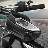 Fahrradtasche Rahmen,1.25L Wasserdicht Handytasche Fahrrad für Smartphone bis zu 6.8 Zoll,mit TPU Sensitivem Touchscreen für den männlichen Radsportler Fahrradzubehör,für Montainbikes,Rennrad, Ebikes