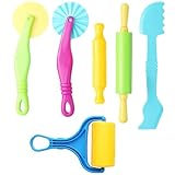 6 Stück Knete Werkzeug, Knete Zubehör, Knetwerkzeug, Knete ab 2 Jahre, Werkzeug Knetset Set Knet für Kinder Knetzubehör Knetä Jahr, Kinderknete Formen ​DIY Kinderknetekinderknete(Zufällige Farbe)