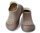 Dookeh Krabbelschuhe Baby (A3-Braun, 12-18 Monate, EU Size 20-21, Fabrikgröße Auf Schuhen gedruckt 22/23)