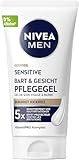 NIVEA MEN Sensitive Bart & Gesicht Pflege-Gel, schnell einziehende Bartpflege für empfindliche Männerhaut, beruhigende Gesichtspflege zur Linderung von Hautirritationen (50 ml)