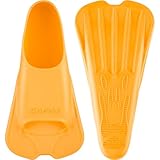 CAPAS Kurze Trainingsflossen für Schwimmen | Komfortable Silikon Schwimmflossen | Kurzflossen | Taucherflossen | Unisex Flossen für Kinder Erwachsene | Kurze Klinge Beinstärke aufbauen (Orange, XS)