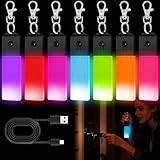 AXVRAV 8 Stück LED Blinklicht Schulranzen, 5 Licht Modi USB Aufladbar Reflektoren Rucksack Licht, Reflektierende Anhänger Kinder Sicherheitslicht für Tornister Schulranzen Laufen Joggen Kinderwagen