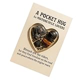 Lpoppcx Taschen-Inspirationskarten | Sentimentaler Charmanhänger,Motorrad Taschenherz Grußkarte,Für Frauen Freunde Familie Reisen Unterstützung Ermutigung
