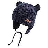 DRESHOW Unisex Baby Mütze Süßer Bär Kleinkind Earflap Beanie Warm für Herbst Wintermütze