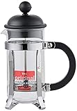 Bodum 1913-01 CAFFETTIERA Kaffeebereiter (French Press System, Permanent Edelstahlfilter, 0,35 liters) schwarz