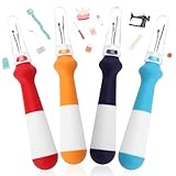 Nähen Nahttrenner 4 Stück Saumtrenner Seam Ripper Set mit Schutzkappe Ausbesserungsentferner Nahttrenner Zum Nähen Säumen Schnellnähentferner Nähwerkzeug Faden Trenner profi für Hand Sticken DIY