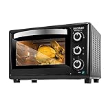 Cecotec Tischofen Bake&Toast 3090 Black Gyro, 30 L, 1500 W, 5 verschiedene Funktionen, inklusive Drehspieß, Innenbeleuchtung, Krümelschublade