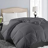 EASELAND Steppdecke für alle Jahreszeiten, Übergröße, Kingsize, weich, gesteppt, Alternative Steppdecke, wendbar, mit Ecklaschen, Winter und Sommer, warm, flauschig, dunkelgrau, 248.9 x 294.6 cm