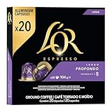 L'OR Kaffeekapseln Lungo Profondo, intensiv & würzig, Intensität 8/13, 20 Getränke, Nespresso* kompatible Kaffee Kapseln, 20 Kapseln