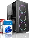 shimobee Allround/Entry Gaming PC - AMD Ryzen 3 3100 (8 Threads, 3.9 GHz) - 16 GB DDR4 RAM - GTX 750 4 GB DDR5-512 GB NVME SSD - Win11 - WLAN - RGB - 3 Jahren Garantie! #6880