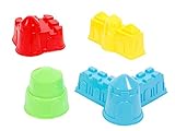 Alsino 4er Set Spielsand kinetischer Indoor Sand Sandformen Playsand magischer Sand Förmchen, Variante wählen:MG-48 Burg Formen