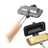 Warmer Sandwich-Maschine - Doppelsaitenbacken - Abnehmbarer Wurstbruder und Käse für Pfannkuchen, Toasten verschiedener Vorteile mit Silikonbeschichtungsbürsten und Sandabdeckung