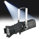 QFGain Professioneller Pinspot Mit AsphäRischer Optik, 3-Poligem XLR-Anschluss FüR Club-, Pub- Und BüHnenstrahler, 19°/26°/36°/50°, Zweifarbig, Dm×-Steuerung｜Master-Slave-Modus｜Auto-Modus 180W