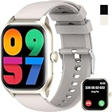 zaisia Smartwatch Damen Herren mit Telefonfunktion, 2.01' Zoll HD-Touchscreen Fitnessuhr mit Pulsuhr Schlafmonitor Schrittzähler, IP68 Wasserdicht Sportuhr, Fitness Smart Watch für Android iOS