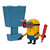 MINIONS Ich – Einfach unverbesserlich 4: Scharf schießender Mega Mel – Actionfigur, Drücke auf Mels Kopf, um seinen Blaster abzufeuern. Sammle alle 5, Unterschiedliche Funktionen und Zubehörteile