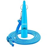 LINCCI Hundepfeife mit Pfeifenband für Hundetraining & Erziehung Profi Trainingspfeife mit Genormte Frequenz Hörbar Hundepfeifen Rückruf Laut & Weitreichend Hunde Pfeife mit Umhängeband Blau