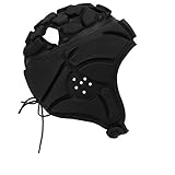 Rugby Soft Helm, Outdoor Sports Soft Helm Head Protector Zum Training von Baseball -Fußball -Torwart -Pitcher, für Fußball, Fußball, Lacrosse, Hockey, Roller -Skating (Schwarz S