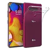 EAZY CASE Hülle kompatibel mit LG V40 ThinQ Schutzhülle Silikon, Ultra dünn, Slimcover, Handyhülle, Silikonhülle, Backcover, Durchsichtig, Klar Transparent